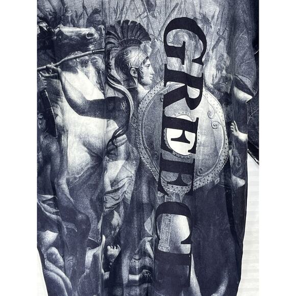 Greece T Shirt Adult XL Greek Spartans Soldier Art Graphic All Over Print Tee - Picture 6 of 10